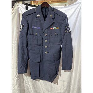 Vintage 1960's USAF Air Force Technical Sergeant Uniform and Ribbons NAMED